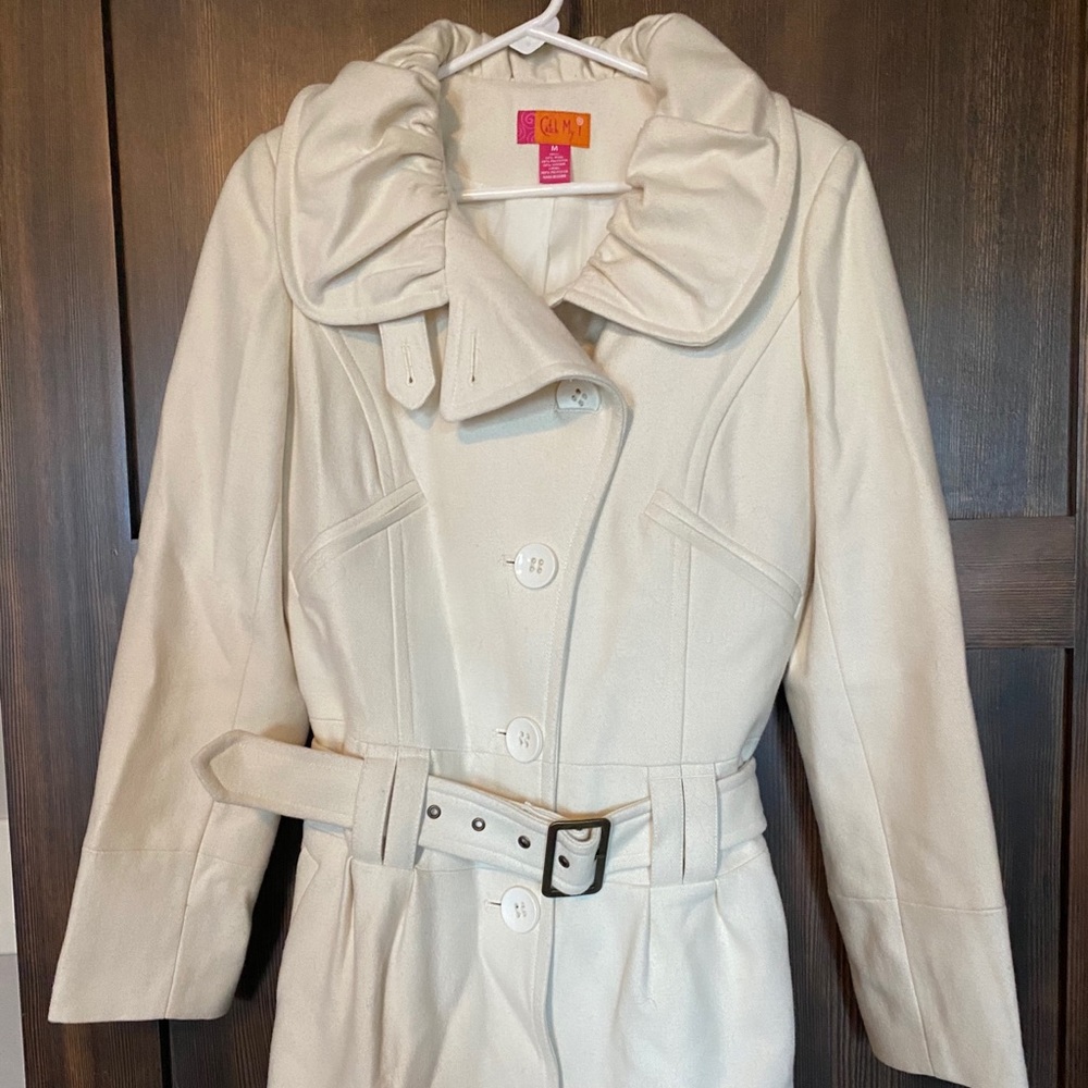 Cream Pea Coat by Catch My I